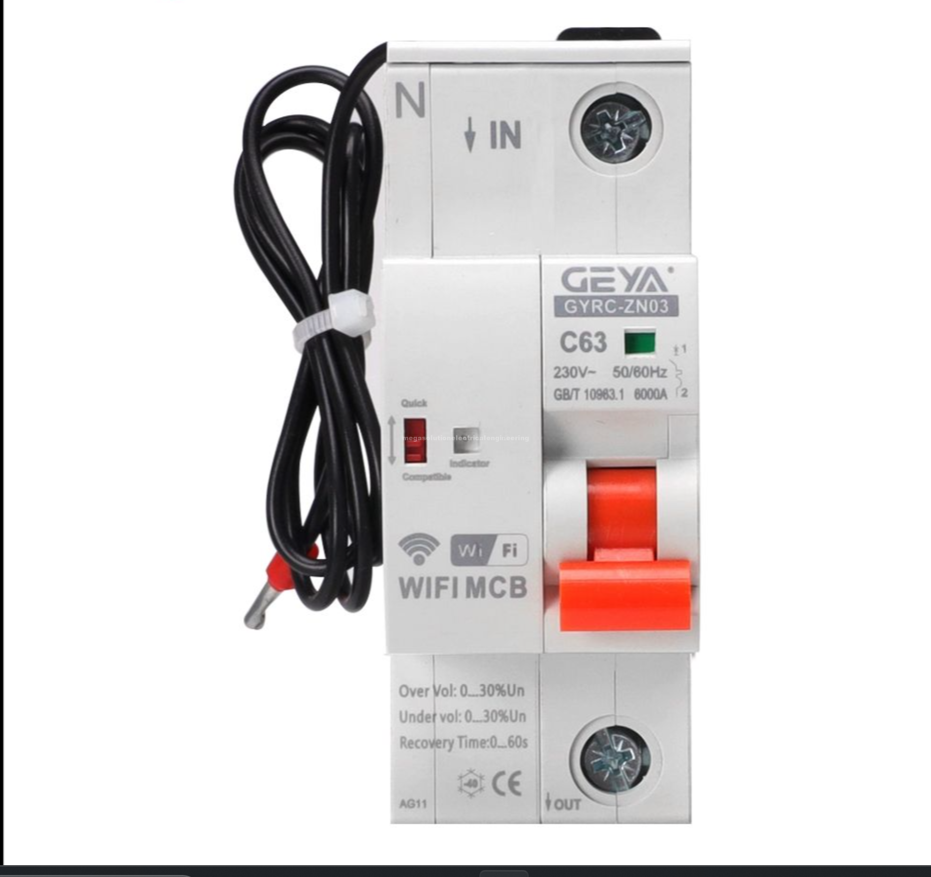 Mega Solution Electrical Engineering Ltd | WIFI Smart Circuit Breaker Voice Control 63A Wifi Smart MCB