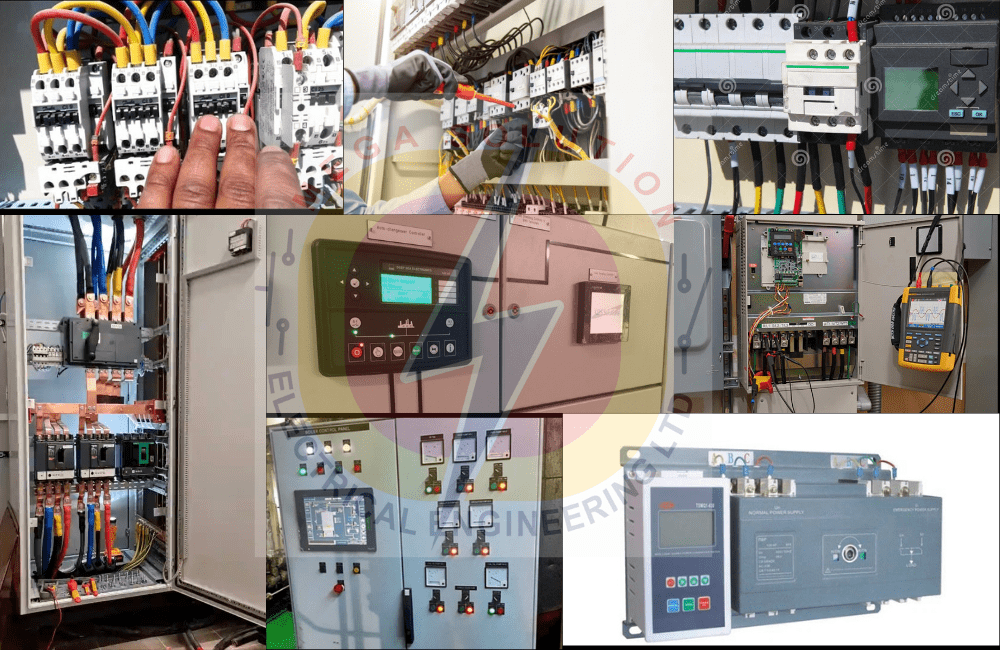 industrial automation services Services-Technicians installing and programming industrial automation systems with PLC and HMI interfaces for efficient operations in a manufacturing facility #177