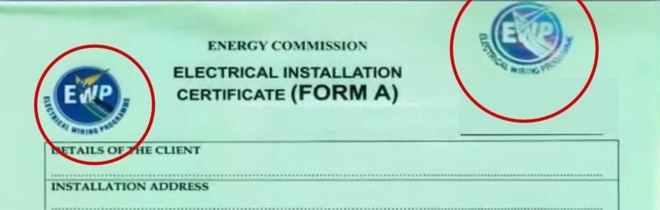 Mega Solution Electrical Engineering Ltd | How to Fill Electrical Wiring Certificate (Form A) in Ghana Electrical installation certificate authenticity