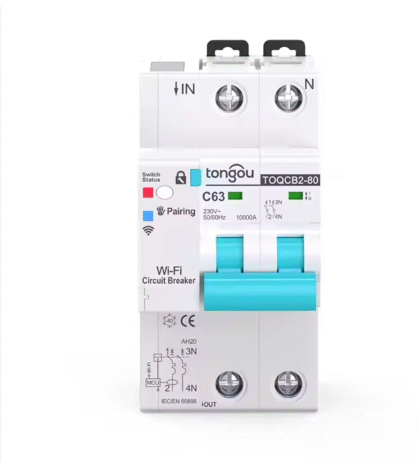 2Pole WIFI MCB AC145 - 230V,1-63A adjustable 1