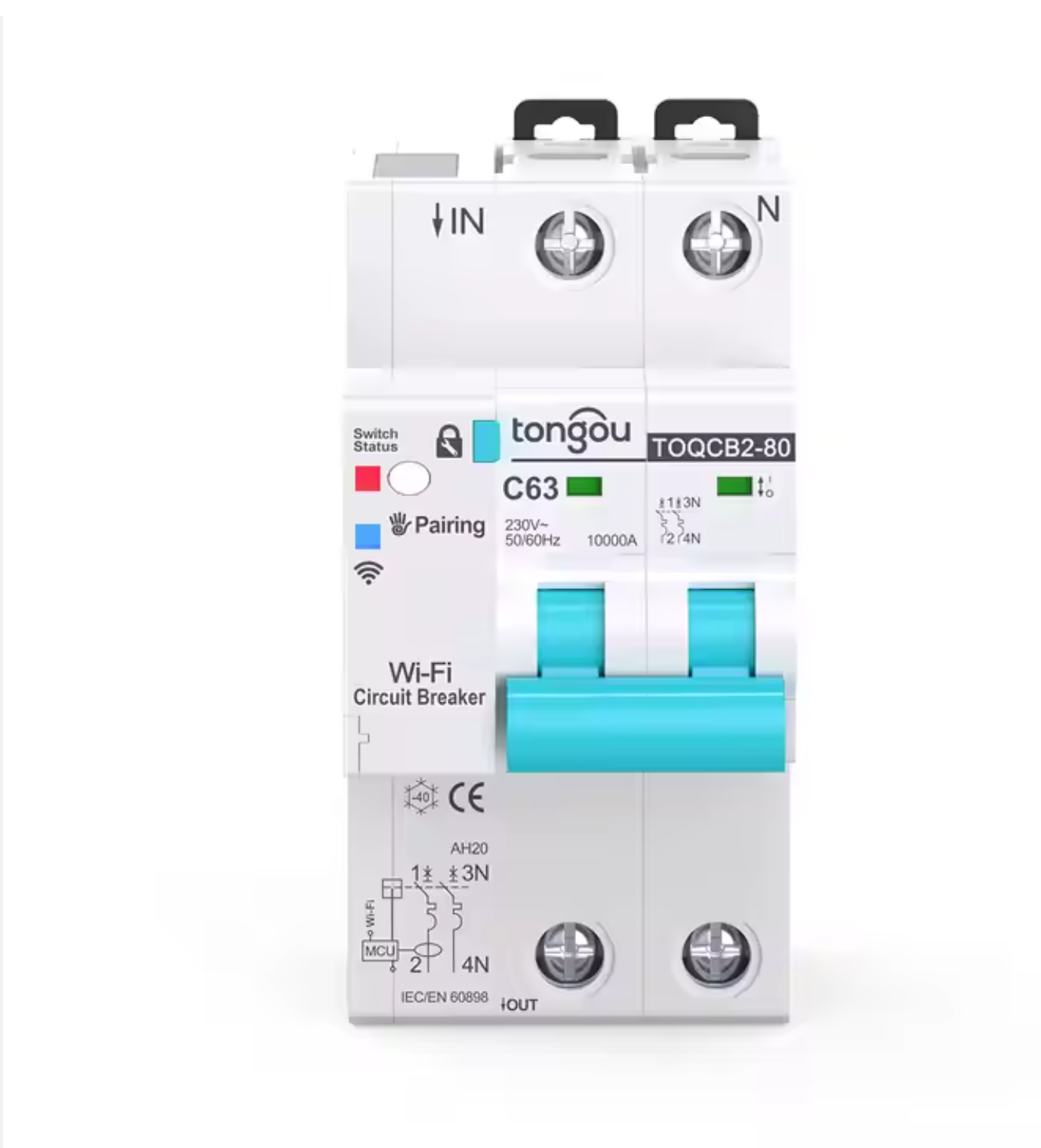 Mega Solution Electrical Engineering Ltd | Tongou Smart Wi-Fi Circuit Breakers 2Pole WIFI MCB AC145 - 230V,1-63A adjustable 1