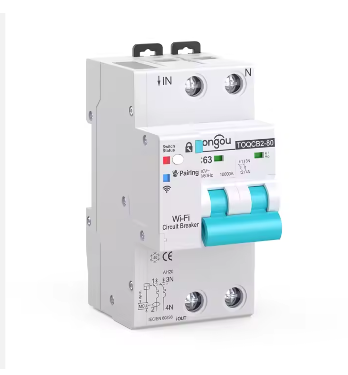 Mega Solution Electrical Engineering Ltd | Tongou Smart Wi-Fi Circuit Breakers 2Pole WIFI MCB AC145 - 230V,1-63A adjustable 2