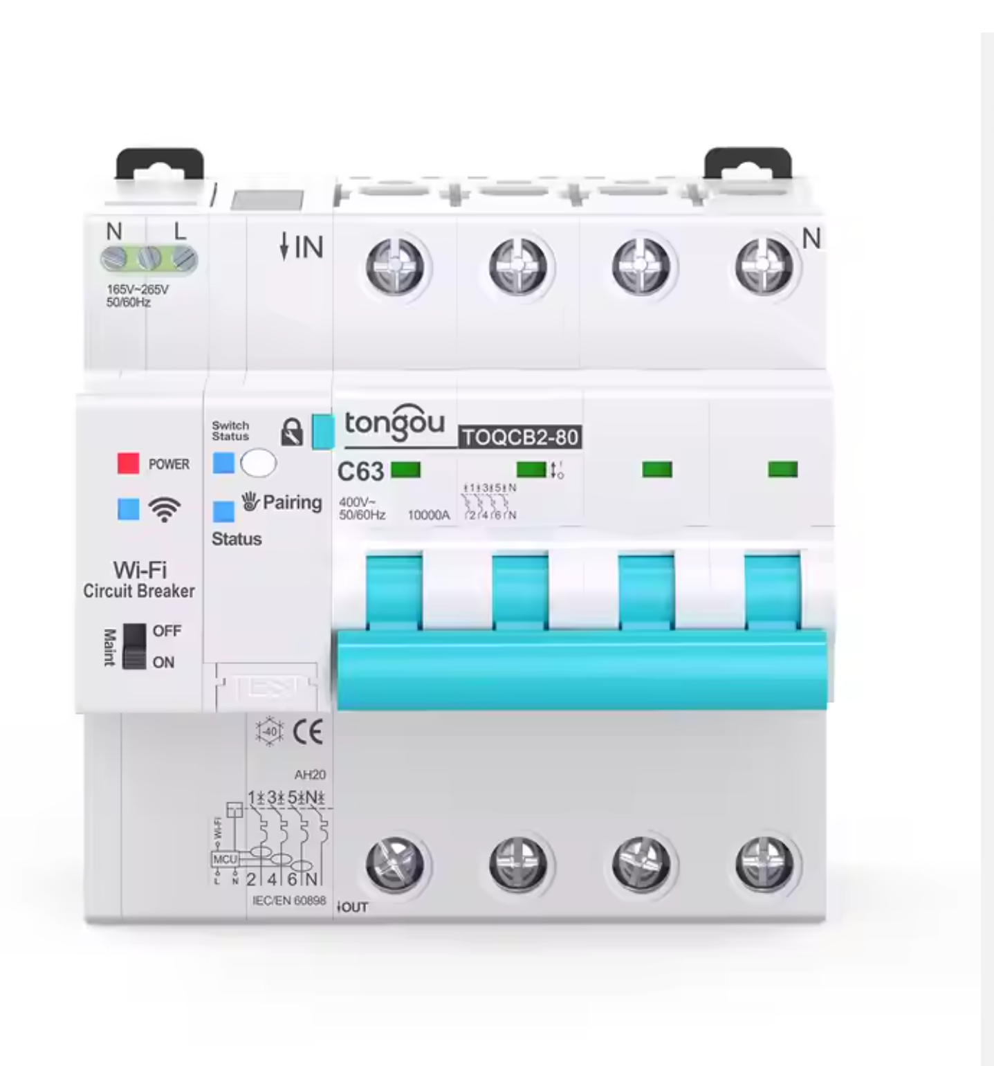 Mega Solution Electrical Engineering Ltd | Tongou Smart Wi-Fi Circuit Breakers 4 Pole WIFI MCB AC145 - 230V,1-63A adjustable 1