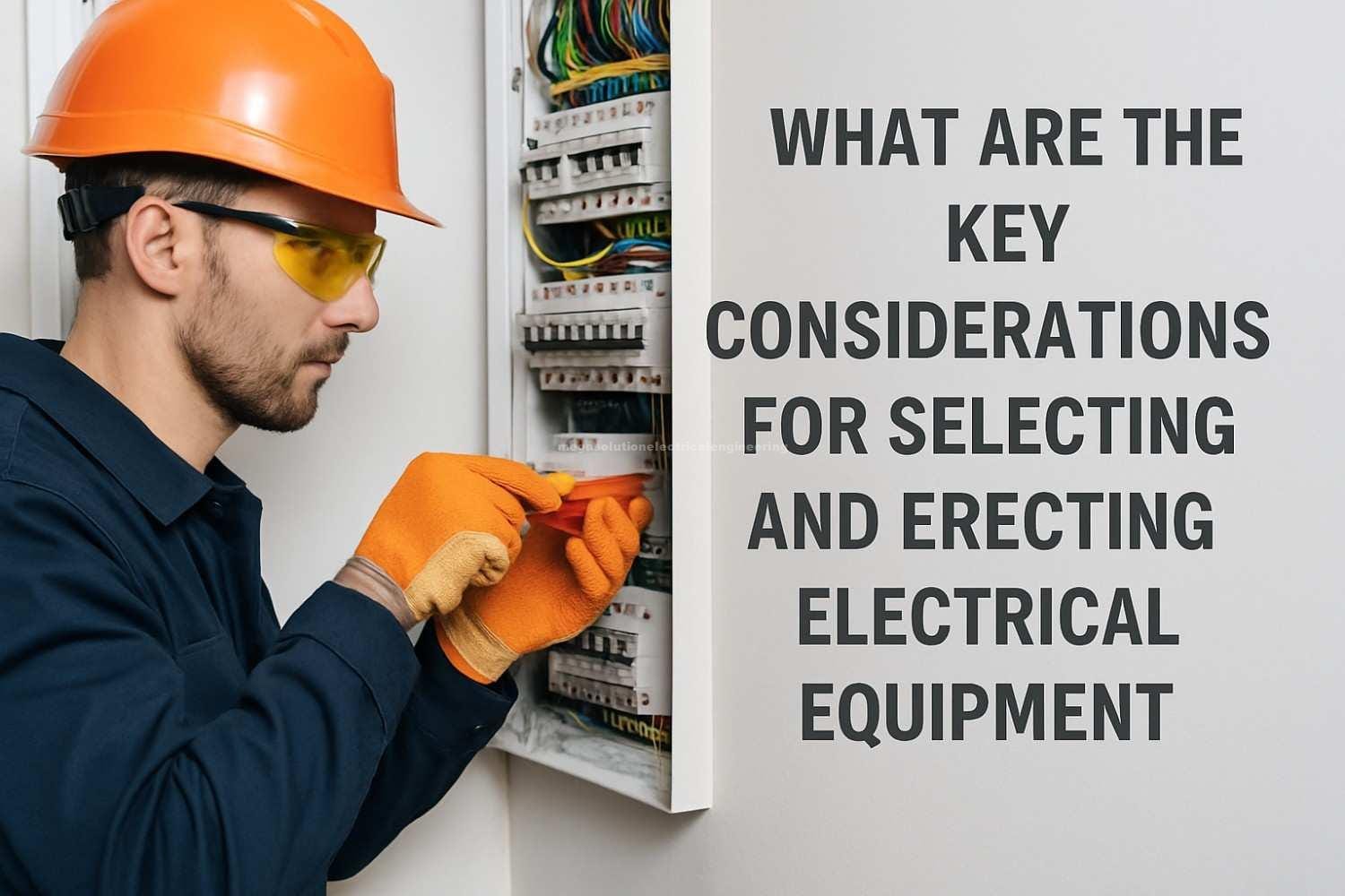 Selecting and Erecting Electrical Equipment